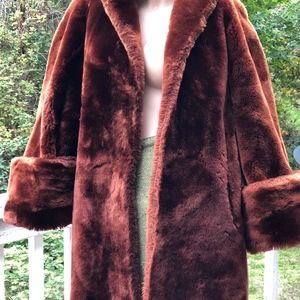 VTG REGENCY 50S MOUTON FUR SWING DRESS COAT
